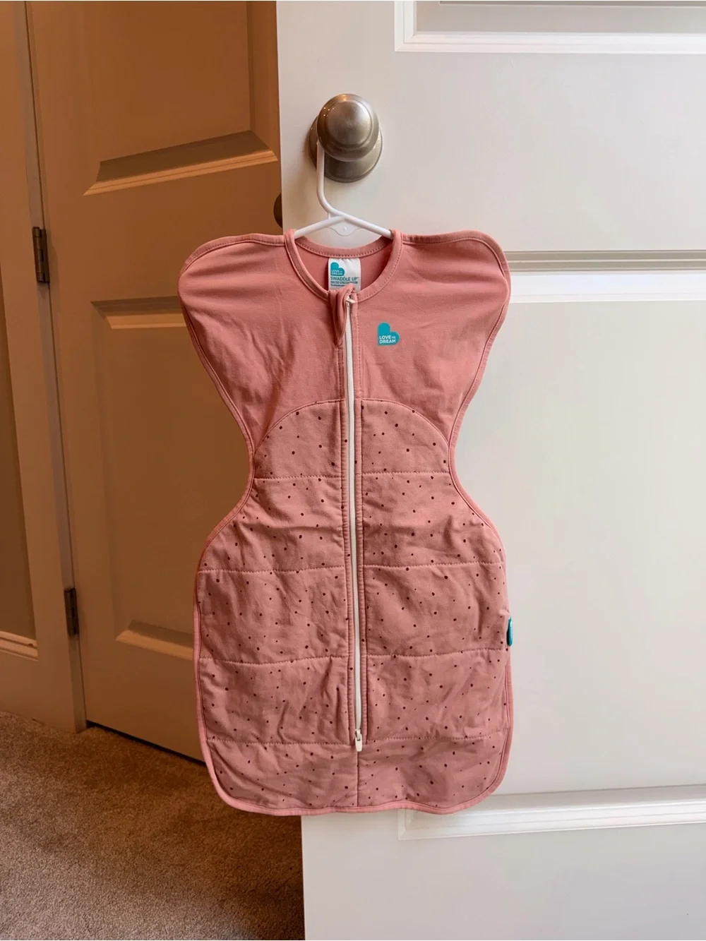 Love to Dream - Like New - 2.5 tog - Blush Pink Wearable Swaddle Sleep Sack
